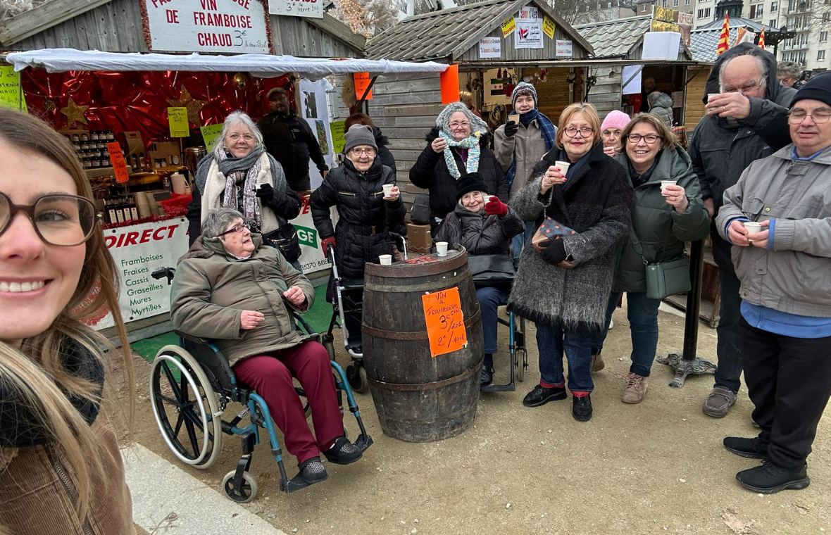 Les résidents au marché de Noël