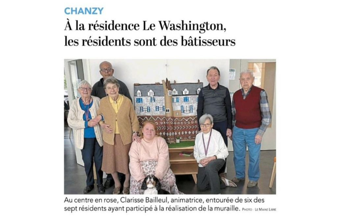 Maquette de la muraille avec les résidents du Washington