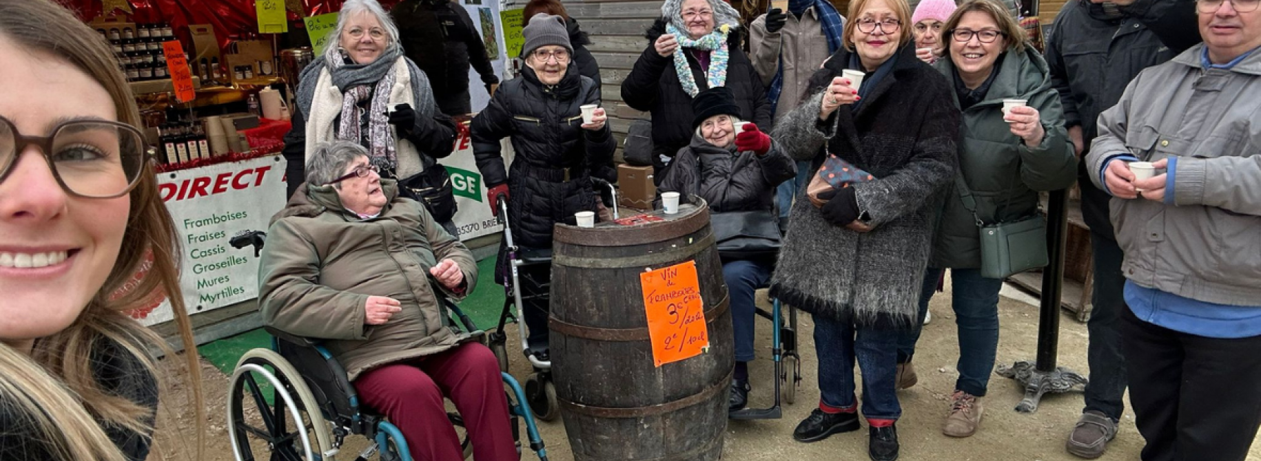 Les résidents au marché de Noël